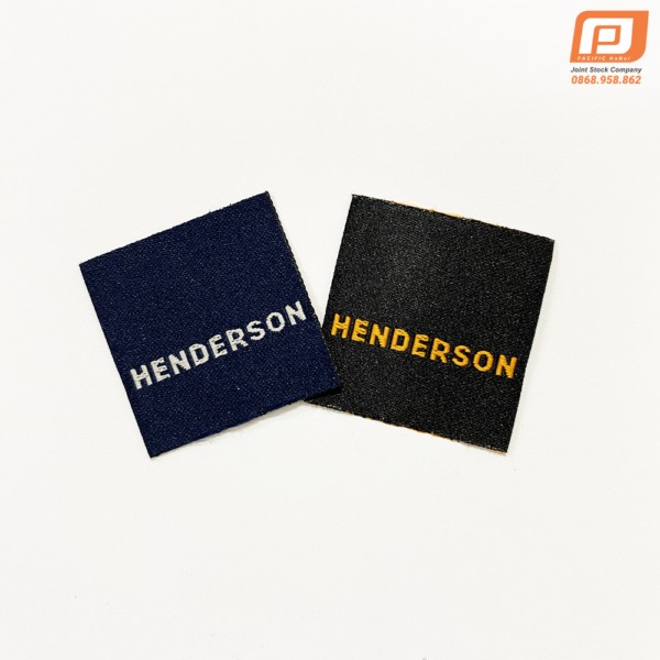 Mác dệt Henderson nhỏ - Nhãn Mác Và Phụ Liệu Dệt May Thanh Bình - Công Ty Cổ Phần Sản Xuất Nhãn Mác Và Phụ Liệu Dệt May Thanh Bình